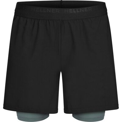 Hellner Kelva 2-i-1 shorts Herr Svart - Träningsshorts Hellner Kelva 2-i-1 shorts Herr Svart - Träningsshorts