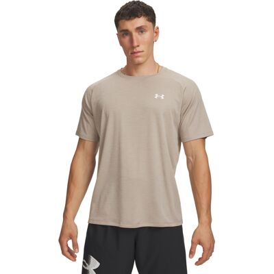 Under Armour Men's UA Tech Textured Short Sleeve Timberwolf Taupe M Under Armour Men's UA Tech Textured Short Sleeve Timberwolf Taupe M