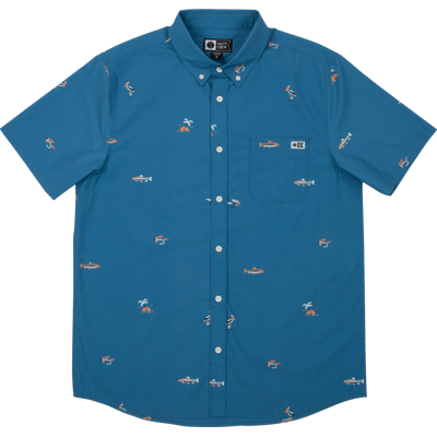 Salty Crew Men's Markets Ss Woven Cobalt S Salty Crew Men's Markets Ss Woven Cobalt S
