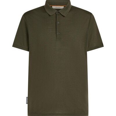Icebreaker Men's Merino 150 Tech Lite III Short Sleeve Polo Dk Loden L Icebreaker Men's Merino 150 Tech Lite III Short Sleeve Polo Dk Loden L
