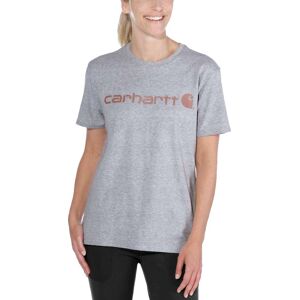 Carhartt Women's Core Logo T-Shirt Heather Grey XL, Heather Grey
