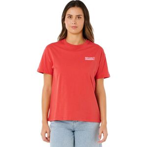 Rip Curl Women's Ocean Break Relaxed Tee Deep Red M Rip Curl Women's Ocean Break Relaxed Tee Deep Red M