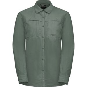 Jack Wolfskin Women's Barrier Long Sleeve Shirt Hedge Green S Jack Wolfskin Women's Barrier Long Sleeve Shirt Hedge Green S