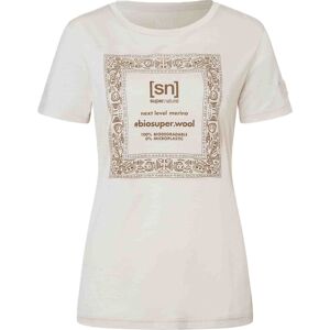 super.natural Women's Bandana Bio J Tee White Stone Melange/vintage Khaki Melange/kangaroo S super.natural Women's Bandana Bio J Tee White Stone Melange/vintage Khaki Melange/kangaroo S