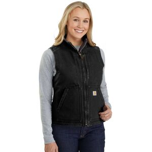 Carhartt Women's Sherpa Lined Mock Neck Vest Black M Carhartt Women's Sherpa Lined Mock Neck Vest Black M