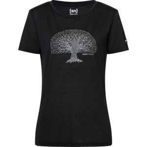 super.natural Women's Tree Of Knowledge Tee Jet Black/feather Grey XS super.natural Women's Tree Of Knowledge Tee Jet Black/feather Grey XS