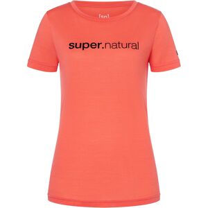 super.natural Women's 3D Signature Tee Living Coral/Jet Black XS super.natural Women's 3D Signature Tee Living Coral/Jet Black XS
