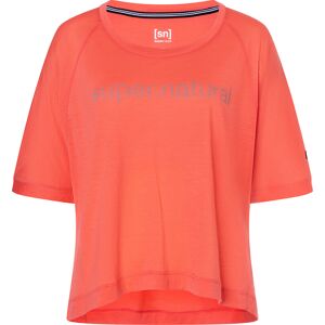 super.natural Women's Liquid Flow Tee Living Coral/Wasabi S super.natural Women's Liquid Flow Tee Living Coral/Wasabi S