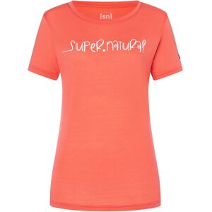 super.natural Women's Signature Tee Living Coral/Fresh White XS super.natural Women's Signature Tee Living Coral/Fresh White XS