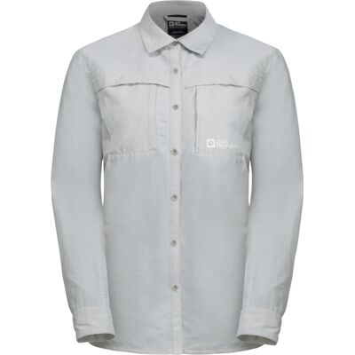 Jack Wolfskin Women's Barrier Long Sleeve Shirt Cool Grey S Jack Wolfskin Women's Barrier Long Sleeve Shirt Cool Grey S