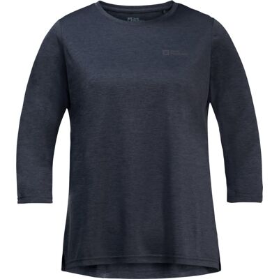Jack Wolfskin Women's Crosstrail 3/4 Tee Night Blue XS Jack Wolfskin Women's Crosstrail 3/4 Tee Night Blue XS