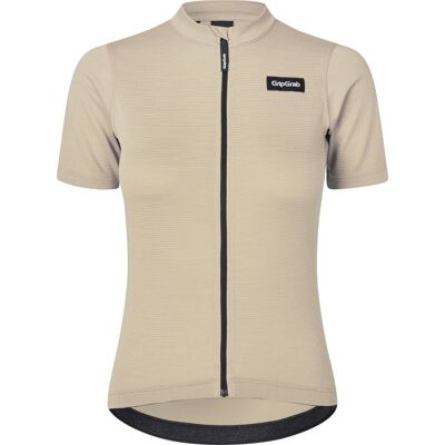 Women's GripGrab EXPLR Merinotech Short Sleeve Jersey Beige M Women's GripGrab EXPLR Merinotech Short Sleeve Jersey Beige M