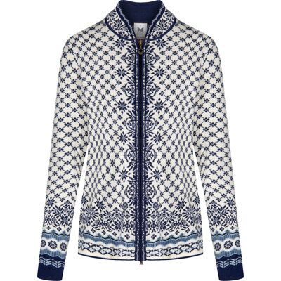Dale of Norway Women's Solfrid Jacket Offwhite/Navy/Ice Blue M Dale of Norway Women's Solfrid Jacket Offwhite/Navy/Ice Blue M