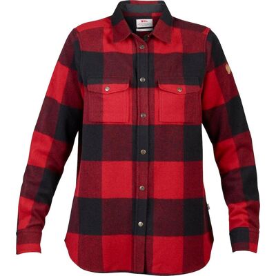Fjällräven Women's Canada Shirt Longsleeve Red S Fjällräven Women's Canada Shirt Longsleeve Red S