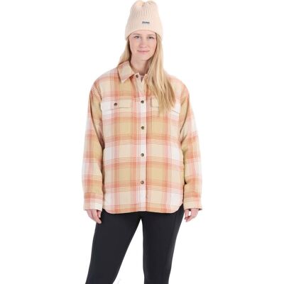 Marmot Women's Ridgefield Sherpa Flannel Shirt Jacket Light Oak/Papyrus XS Marmot Women's Ridgefield Sherpa Flannel Shirt Jacket Light Oak/Papyrus XS
