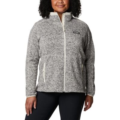 Columbia Women's Sweater Weather Full Zip Chalk Heather XS Columbia Women's Sweater Weather Full Zip Chalk Heather XS