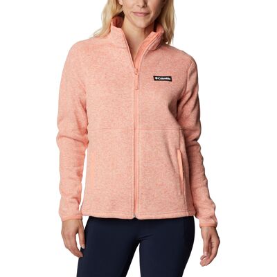Columbia Women's Sweater Weather Full Zip Summer Peach, Heather XS Columbia Women's Sweater Weather Full Zip Summer Peach, Heather XS