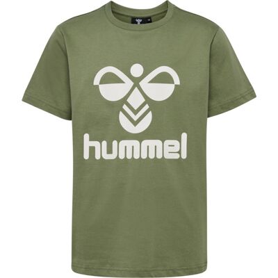 Hummel Kids' hmlTRES T-Shirt Short Sleeve Olivine 116 Hummel Kids' hmlTRES T-Shirt Short Sleeve Olivine 116