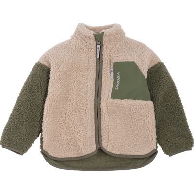 Viking Kids' Playtime Pile Midlayer Jacket Cement 122 Viking Kids' Playtime Pile Midlayer Jacket Cement 122