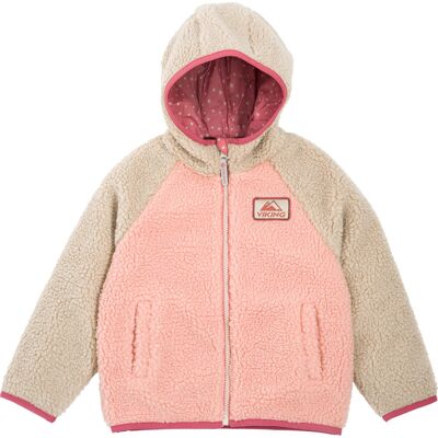 Viking Kids' Play Reversible Pile Jacket Pink/cement 104 Viking Kids' Play Reversible Pile Jacket Pink/cement 104