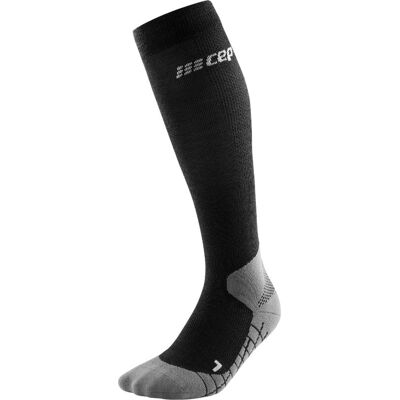 CEP Women's Hiking Light Cushion Socks, Tall, Women Black/grey II CEP Women's Hiking Light Cushion Socks, Tall, Women Black/grey II