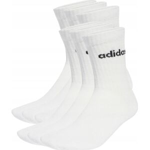 Adidas Cushioned Linear Crew 6p White/black 43-45 Adidas Cushioned Linear Crew 6p White/black 43-45