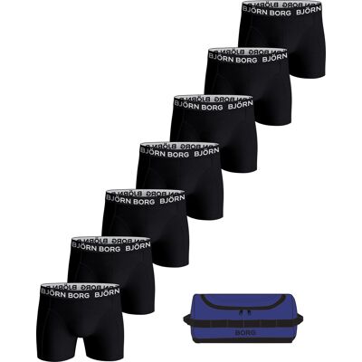 Björn Borg Men's Cotton Stretch Boxer + Wash Bag 7p Multipack 1 XL Björn Borg Men's Cotton Stretch Boxer + Wash Bag 7p Multipack 1 XL