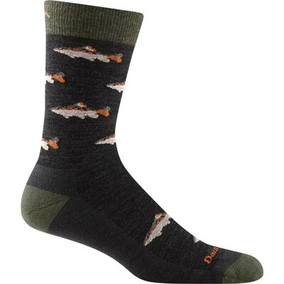 Darn Tough Men's Spey Fly Crew Lightweight Lifestyle Sock Charcoal Charcoal L Darn Tough Men's Spey Fly Crew Lightweight Lifestyle Sock Charcoal Charcoal L
