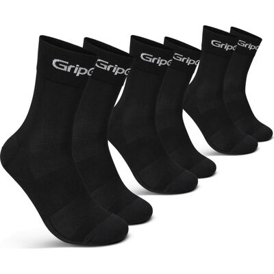 Gripgrab RIDE Regular Cut Socks 3-Pack Black 38-41 Gripgrab RIDE Regular Cut Socks 3-Pack Black 38-41