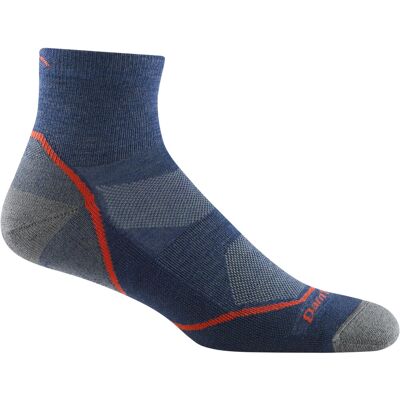 Darn Tough Men's Light Hiker 1/4 Lightweight Hiking Sock Denim L Darn Tough Men's Light Hiker 1/4 Lightweight Hiking Sock Denim L