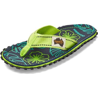 Gumbies Unisex Islander Lime Hibiscus 45 Gumbies Unisex Islander Lime Hibiscus 45