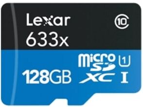 Lexar High-Performance 633x Micro SDXCc/UHS-I 128GB Svart Lexar High-Performance 633x Micro SDXCc/UHS-I 128GB Svart