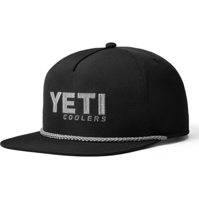 Yeti Flat Brim Rope Hat Black One Size Yeti Flat Brim Rope Hat Black One Size