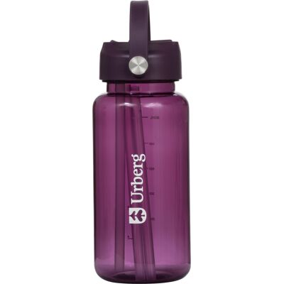 Urberg Tritan Flip Straw 600ml Dark Purple One Size Urberg Tritan Flip Straw 600ml Dark Purple One Size