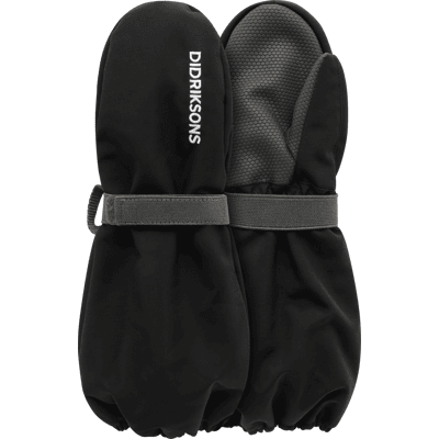 Didriksons Kids' Biggles Mittens Black 0-2 yr Didriksons Kids' Biggles Mittens Black 0-2 yr