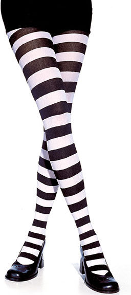 Tights med breda ränder - Svart/Vit Tights med breda ränder - Svart/Vit