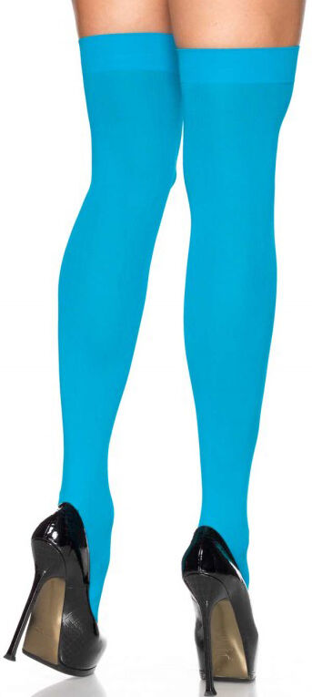 Lårhöga Strumpor - Neon Blue Lårhöga Strumpor - Neon Blue