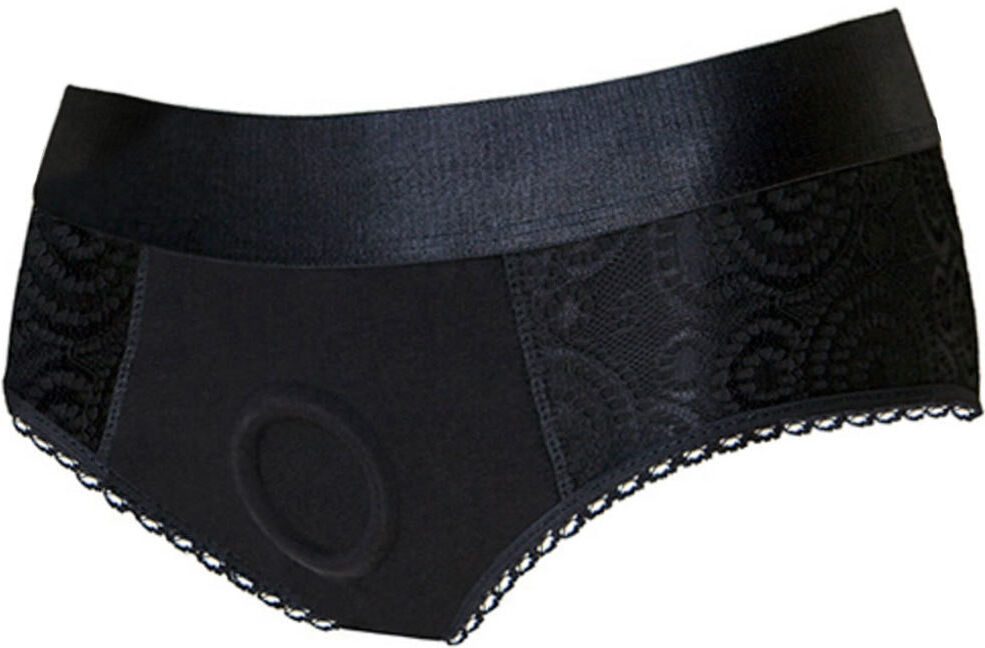 RodeoH Crotchless Panty - Black RodeoH Crotchless Panty - Black