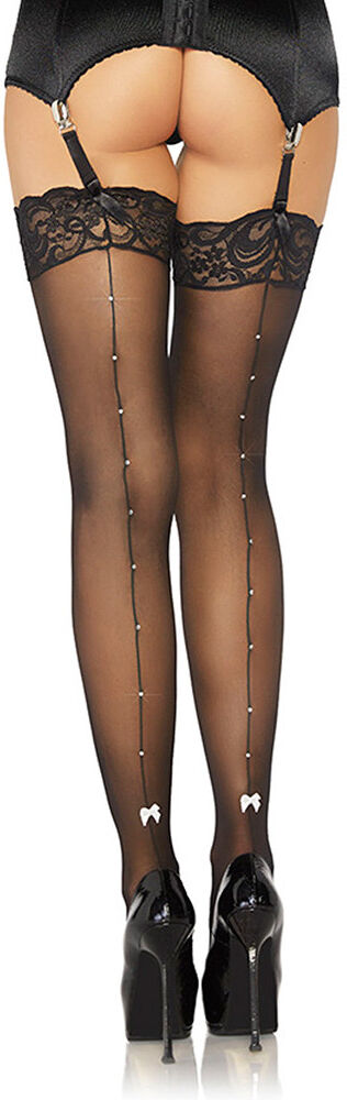 Rhinestone Backseam Stockings Rhinestone Backseam Stockings