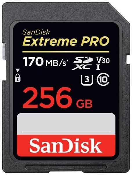 SanDisk Extreme Pro SDXC Class 10 UHS-I U3 V30 170/90MB/s 256GB SanDisk Extreme Pro SDXC Class 10 UHS-I U3 V30 170/90MB/s 256GB