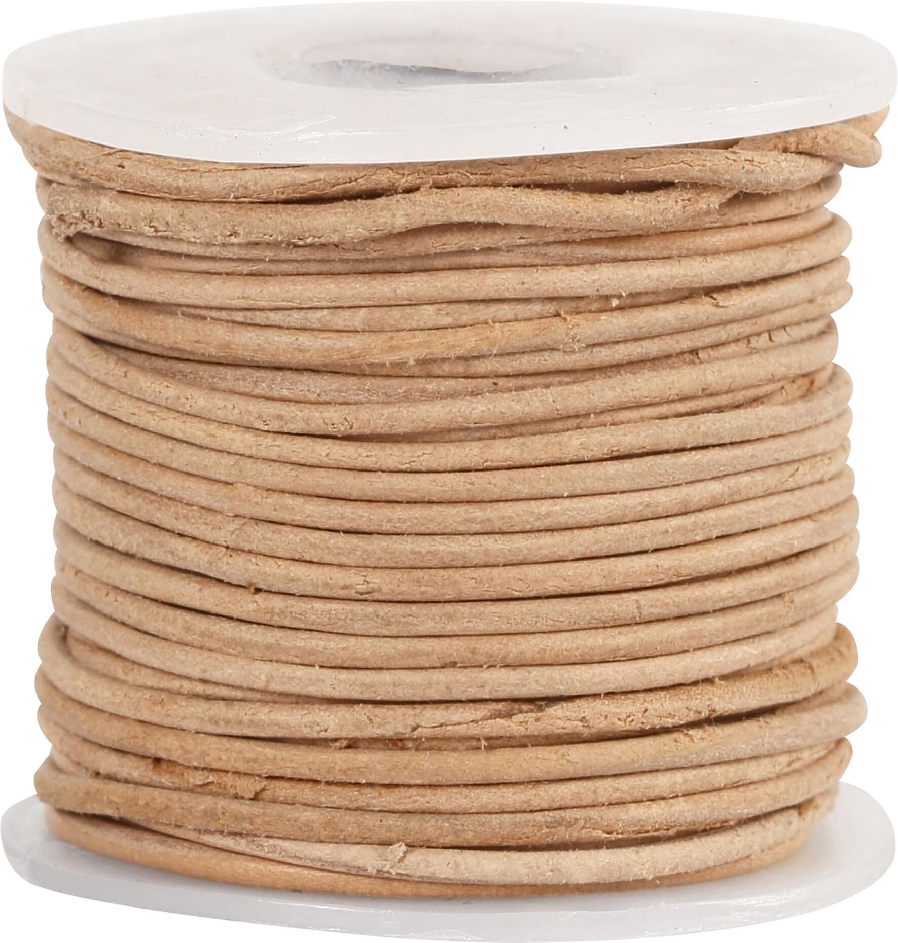 Lädersnöre 1mm 10m natur Lädersnöre 1mm 10m natur