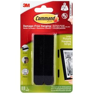 Command? Large Black Picture Hanging Strips 17206BLK