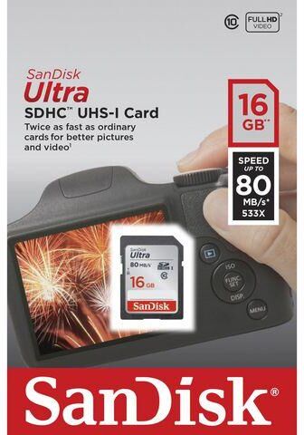 SanDisk Minneskort SANDISK SDHC 16GB Class10 SanDisk Minneskort SANDISK SDHC 16GB Class10