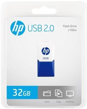 HP USB 2.0 HP v160w 32GB, White/Blue HP USB 2.0 HP v160w 32GB, White/Blue