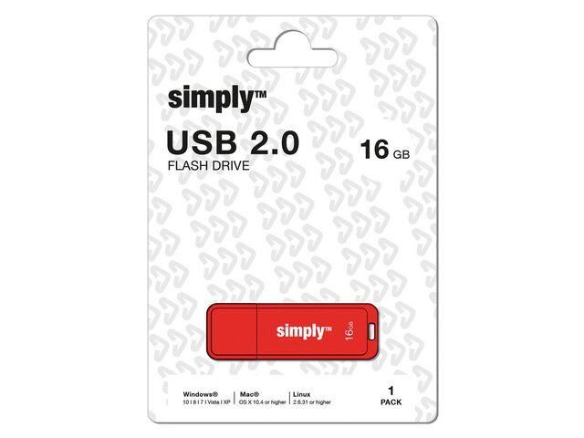 USB-Minne SIMPLY USB 2.0 16GB Cap