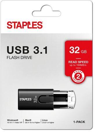 USB-Minne STAPLES USB 3.1 32GB USB-Minne STAPLES USB 3.1 32GB
