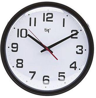 Väggklocka Tiq Svart, plastlins, Ø 35cm Väggklocka Tiq Svart, plastlins, Ø 35cm