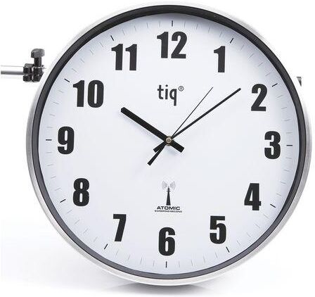 Väggur TIQ radiokontrollerat 38cm silve Väggur TIQ radiokontrollerat 38cm silve