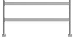 Toolbar, dubbel skena inkl. stolpar (850 mm) och f Toolbar, dubbel skena inkl. stolpar (850 mm) och f