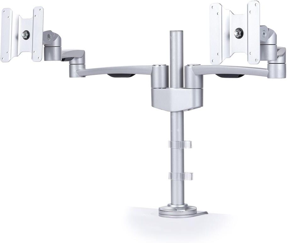 Monitorarm OSLO - Twin-arm, Silver